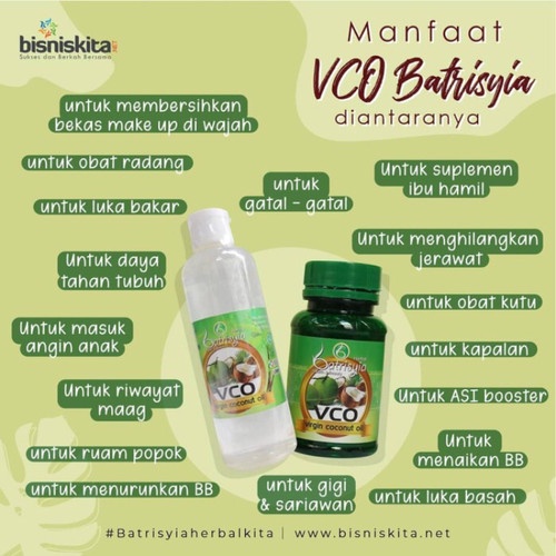 

Virgin Coconut Oil Batrisyia Herbal minyak kelapa murni - VCO (Virgin Coconut oil) 250 ml