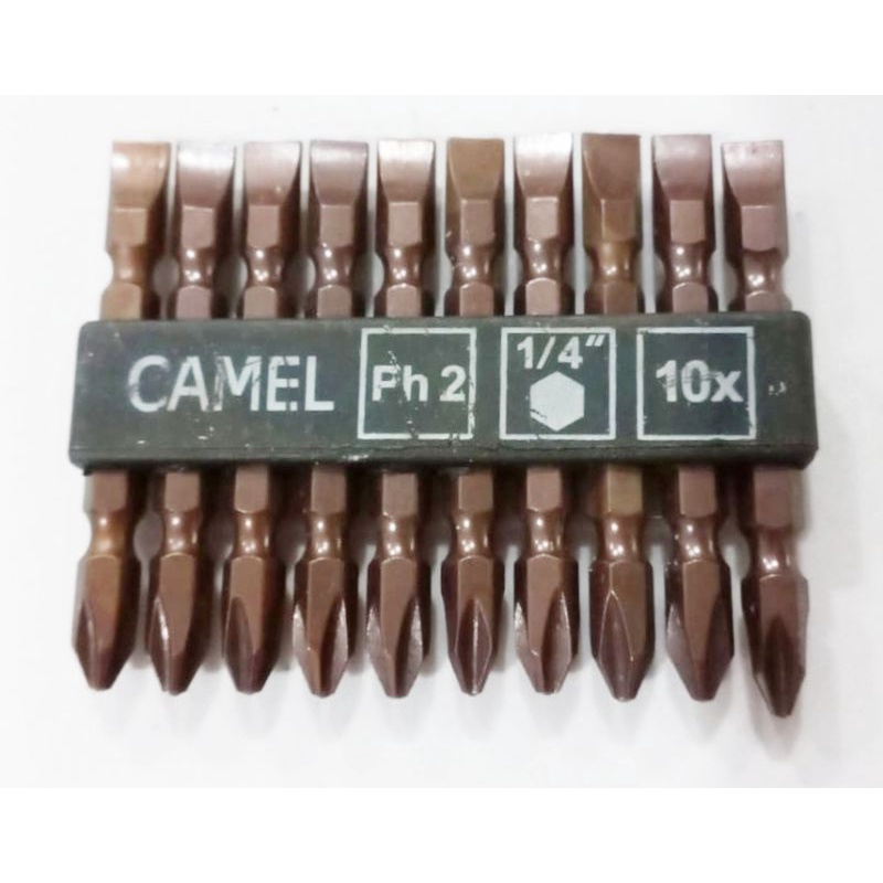 Camel mata obeng gipsum 2x65 (-)(+) / CAMEL Screwdriver bits 2x65 (-)(+)