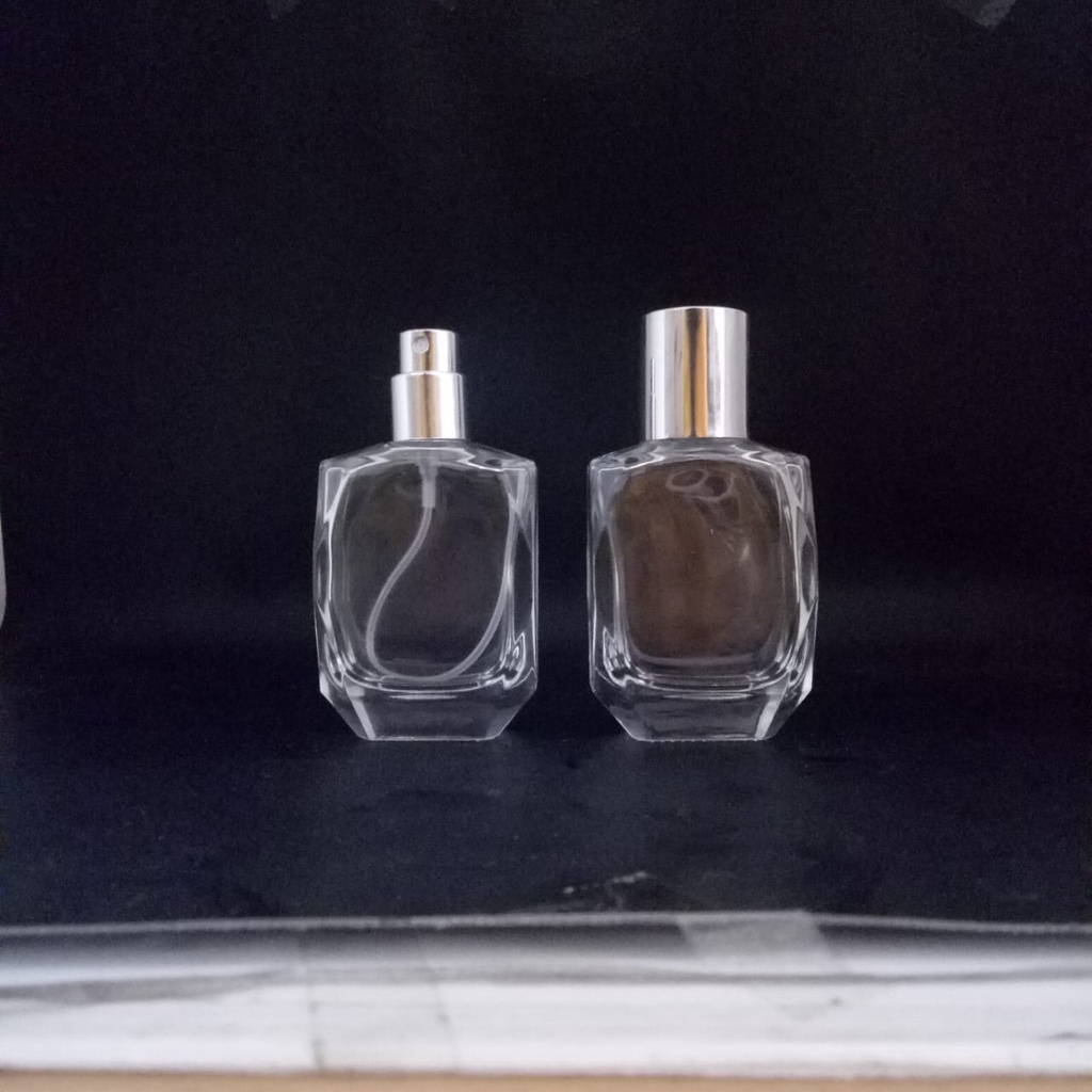 Botol Parfum Diamon 30 ml semi press silver lusinan