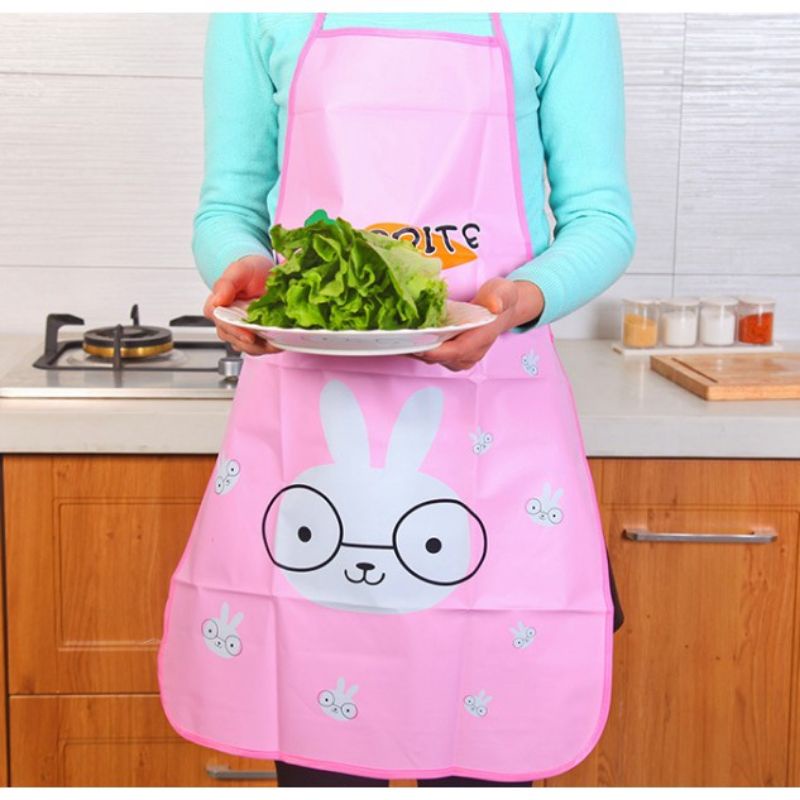 Celemek Masak Apron Anti Air Motif Karakter Kartun