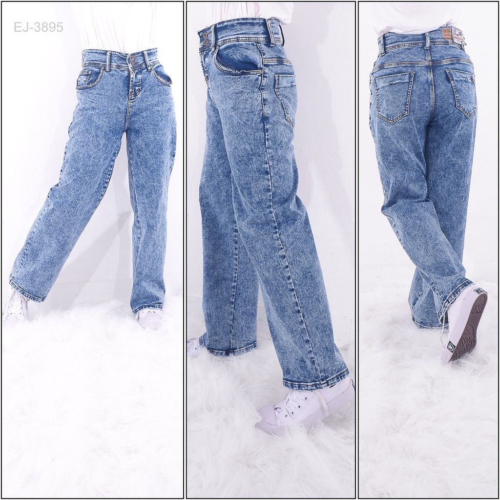 Celana Panjang Kulot Jeans Cewek Xetra 27-32 [EJ3895]