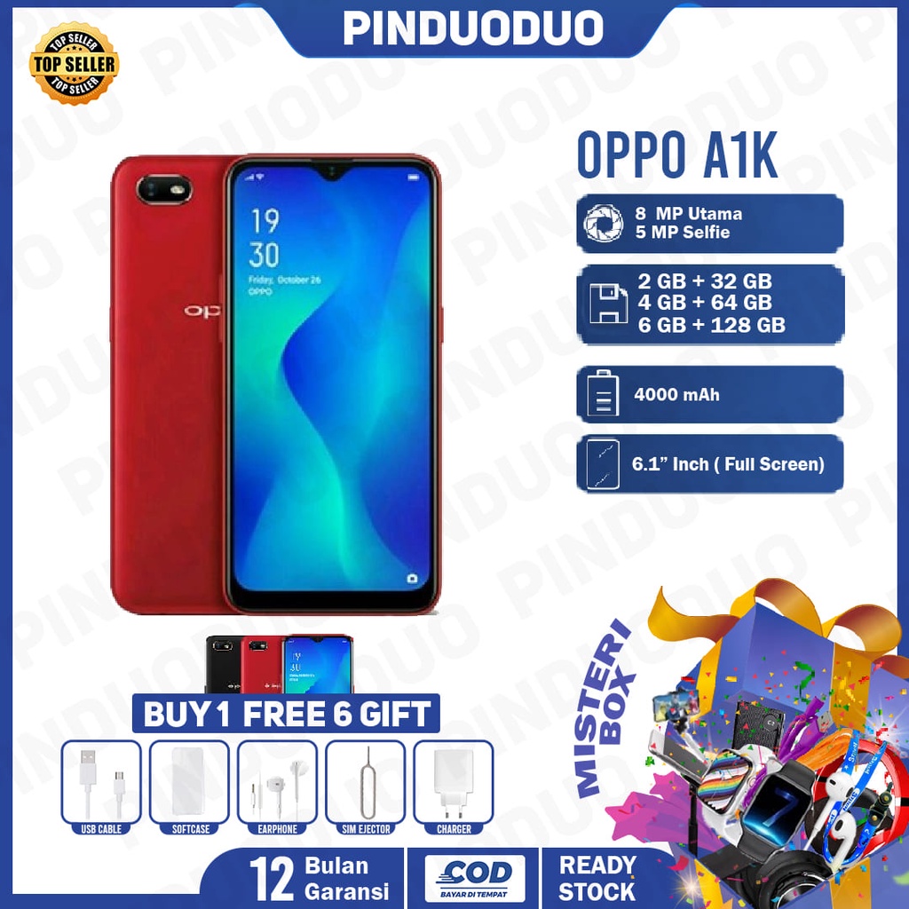 HP OPPO A1K 6/128 GB Termurah Dan Berkualitas Garansi Termurah