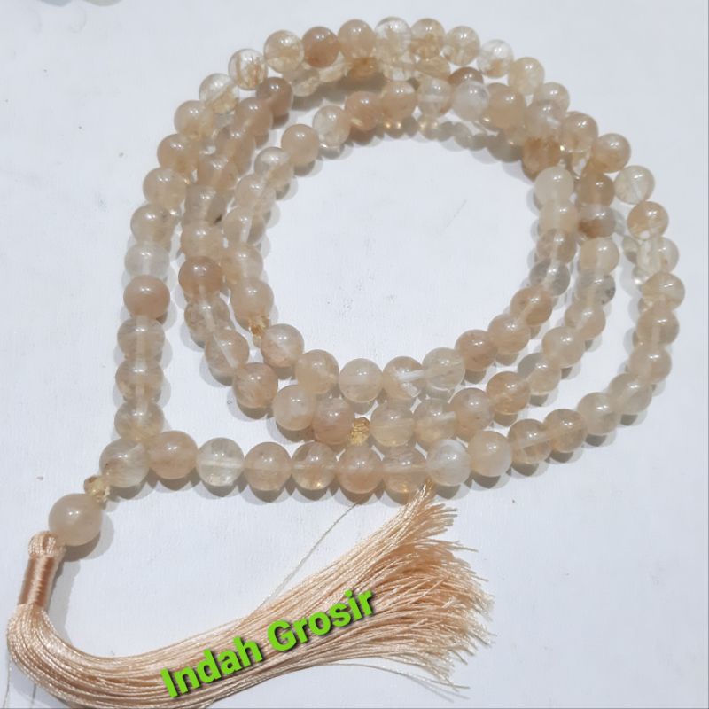 Tasbih Batu Rambut Cendana 10mm Natural