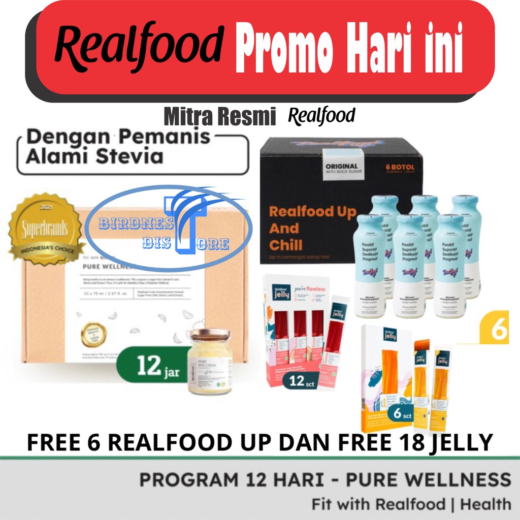 

Realfood PURE WELLNESS FREE REALFOOD UP 6 BOTOL