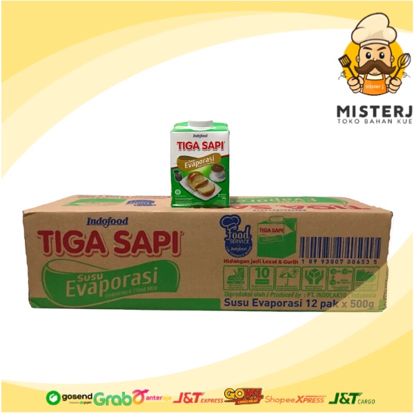 

Tiga Sapi Evaporasi 500gr x 1pcs | 1 Karton | Tiga sapi evaporasi 1ctn