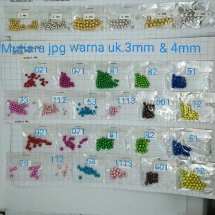 mutiara Jepang 4mm asli warna 225gram