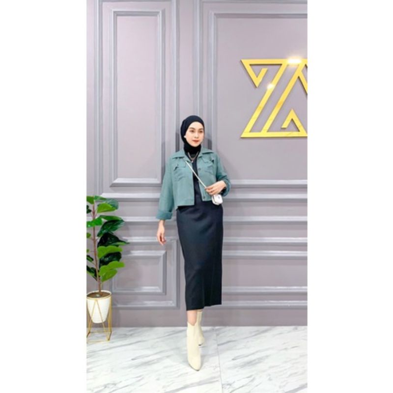 JESSIE SET CROP BY ZA GALLERY Cardigan