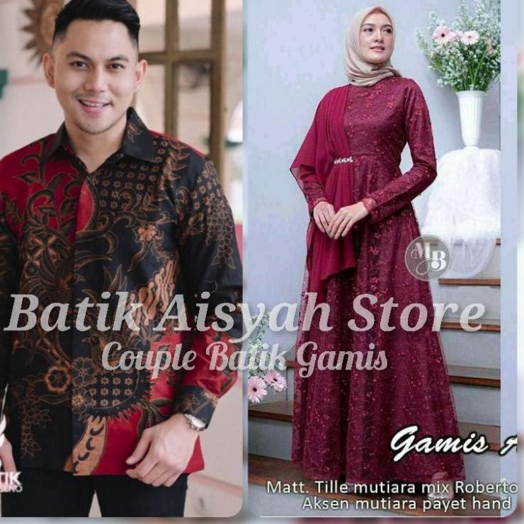 BAJU SARIMBIT COUPLE PASANGAN KEBAYA BROKAT CAPEL MODERN BATIK CAPLE PASANGAN KONDANGANFASHION WANIT