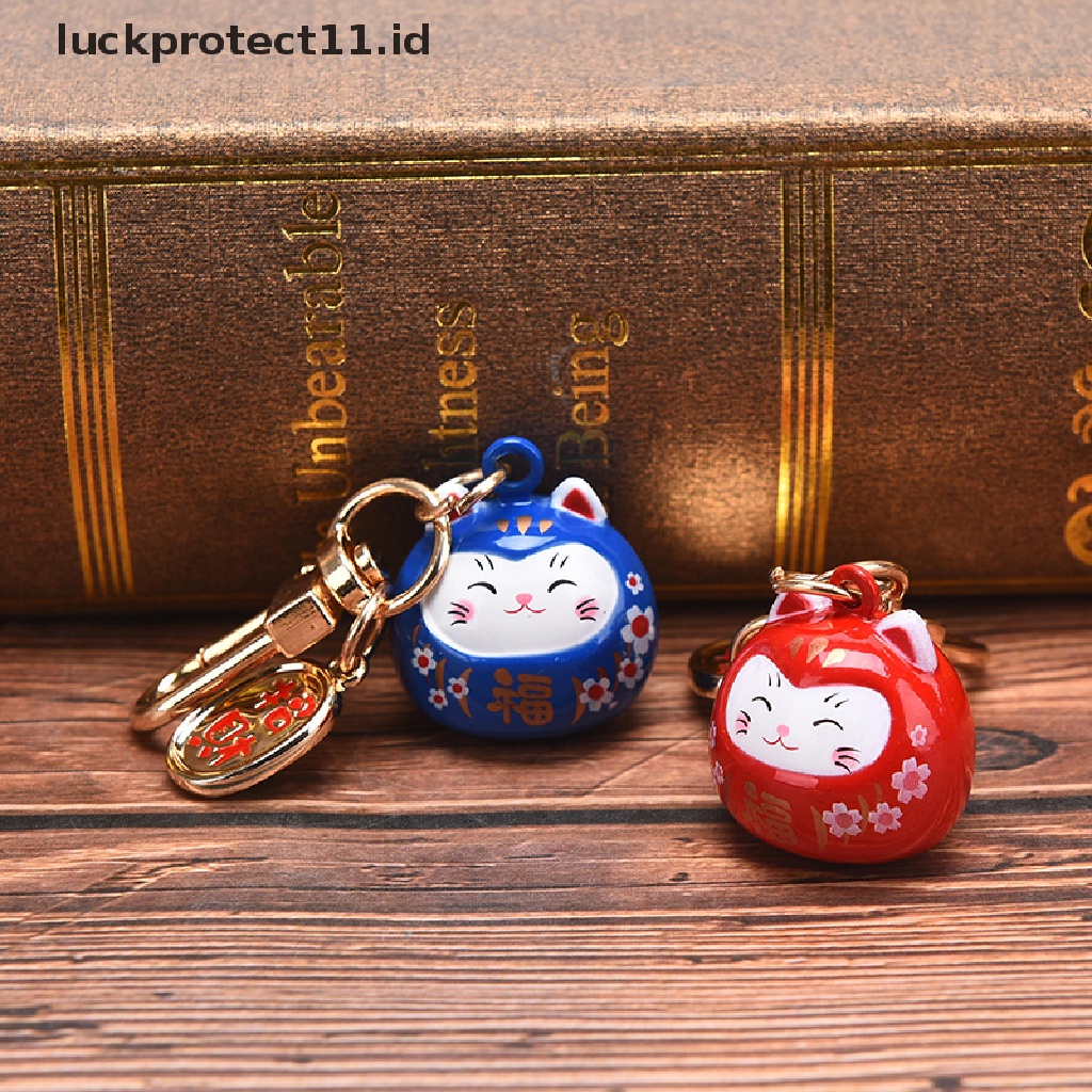 /Fashion Hot// Fashion// Jepang Lucu Lucky Cat Gantungan Kunci Tas Mobil Decor Air Suara Bell Tergantung Pesona.