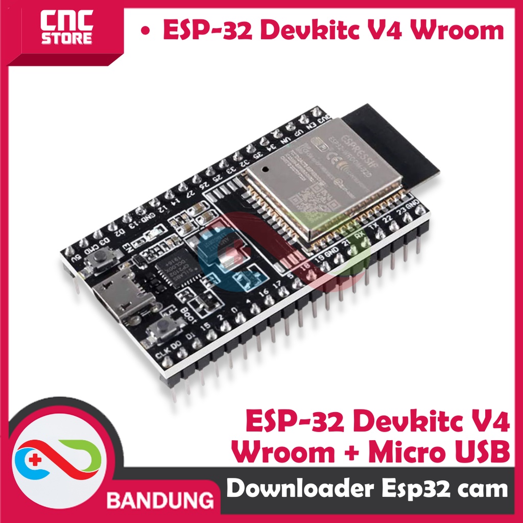 ESP32 ESP-32 DEVKITC V4 WROOM-32D WIFI BLUETOOTH PLUS KABEL MICRO USB