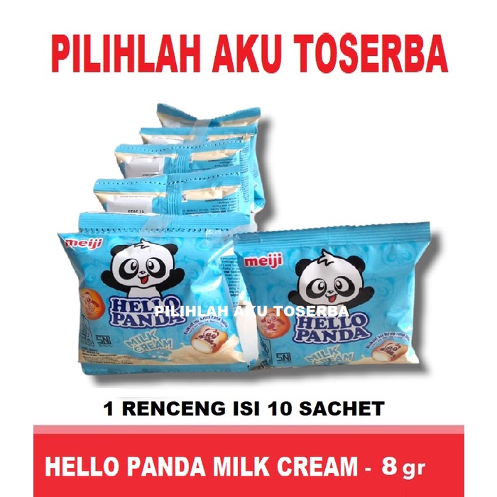 

Meiji HELLO PANDA Biscuit MILK CREAM RENCENG - (HARGA 1 RENCENG)