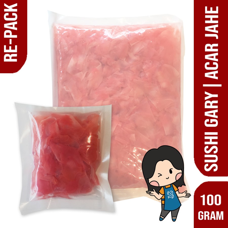 

SUSHI GARY | GINGER PINK | ACARA JAHE SUSHI KEMASAN SHARE 100 GRAM