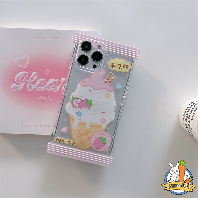 Huawei Y9 Prime 2019 Nova 7i Nova9 7i Pro Y90 Y70 Nova 5T 4e 3i 3e Y7A Y9s P30 Lite P20 Mate 30pro Cute Ice Cream Phone Case Bumper Tahan Debu Soft Case Sarung Pelindung