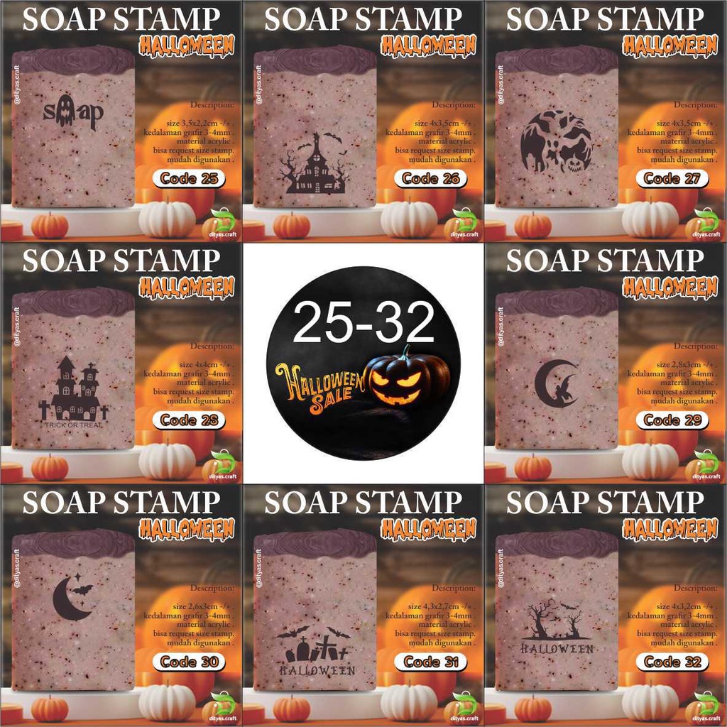 

soap stamp / stempel sabun / edisi HALLOWEEN 25-32