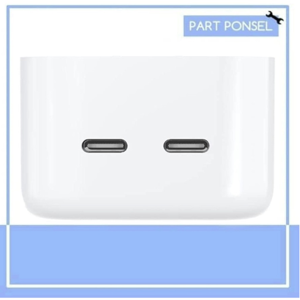 Promo 7.7 Adaptor Dual Type C Charger iP 35W iPd Pro iP 13 Pro Max iP 14 Pro MAX MINI