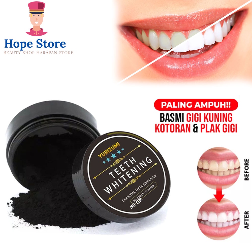 Hope Store - Pemutih Gigi dan Penghilang Karang gigi Instant Permanen Teeth Whitening Powder