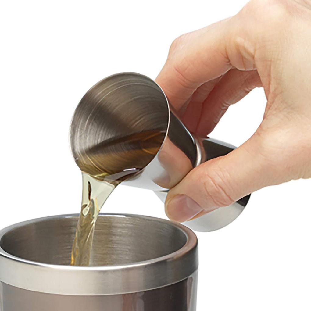2pcs 25ml 50ml Stainless Measure Cup Cocktail Shaker Dual Measuring Cup Jigger Minuman Anggur Alat Ukur Gadget Dapur