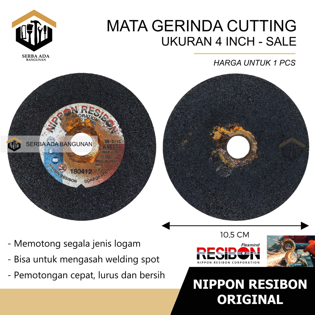 Batu gerinda poles Nippon Resibon 4&quot;x6 // Batu gurinda potong tipis 4 x 2