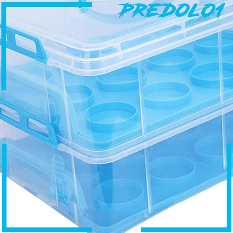 [Predolo1] Cupcake Carrier Storage Wadah Transporter Makanan Tempat Kue Kering