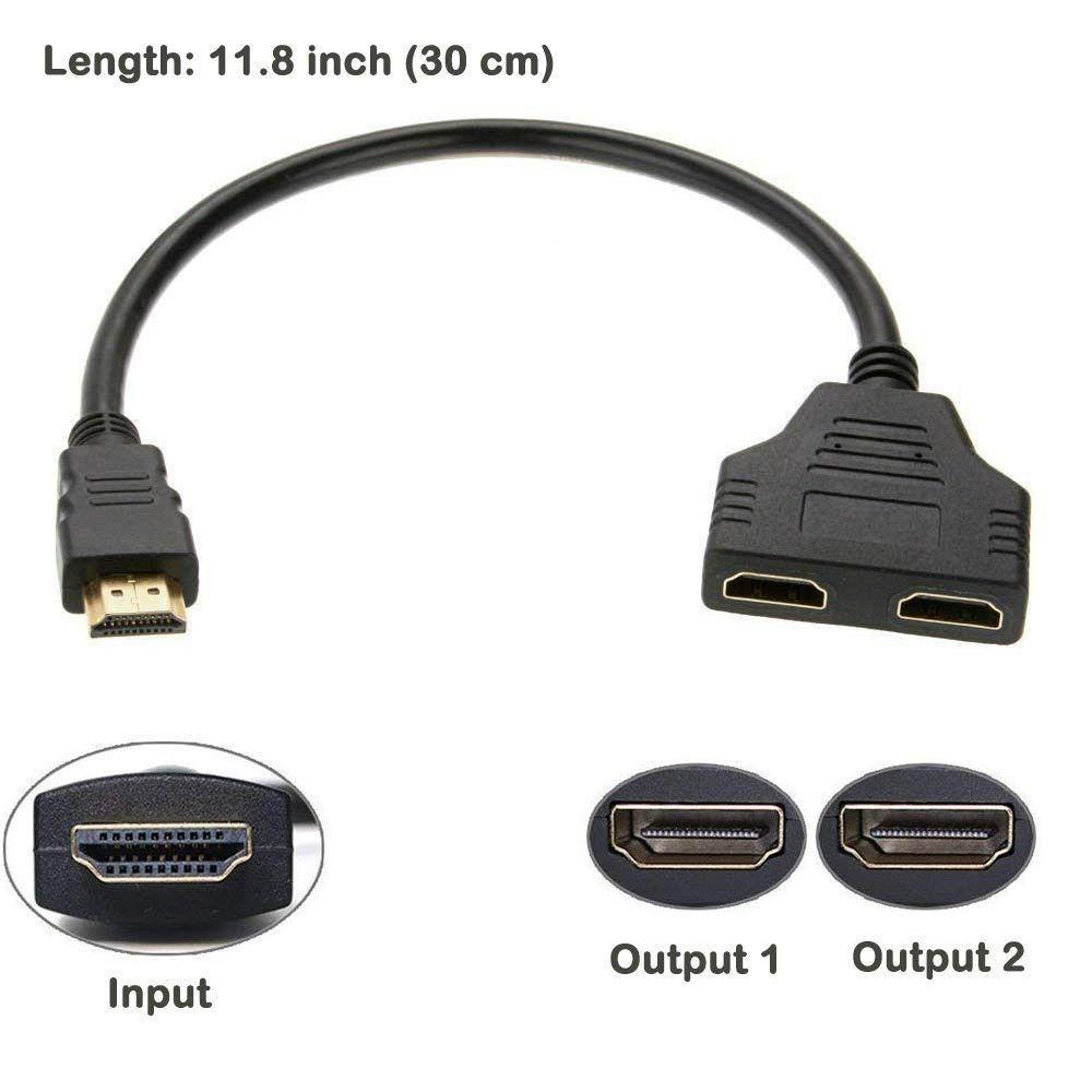 Pineapple HDMI Splitter 1input 2output 1ke 2arah Converter Adapter Wire