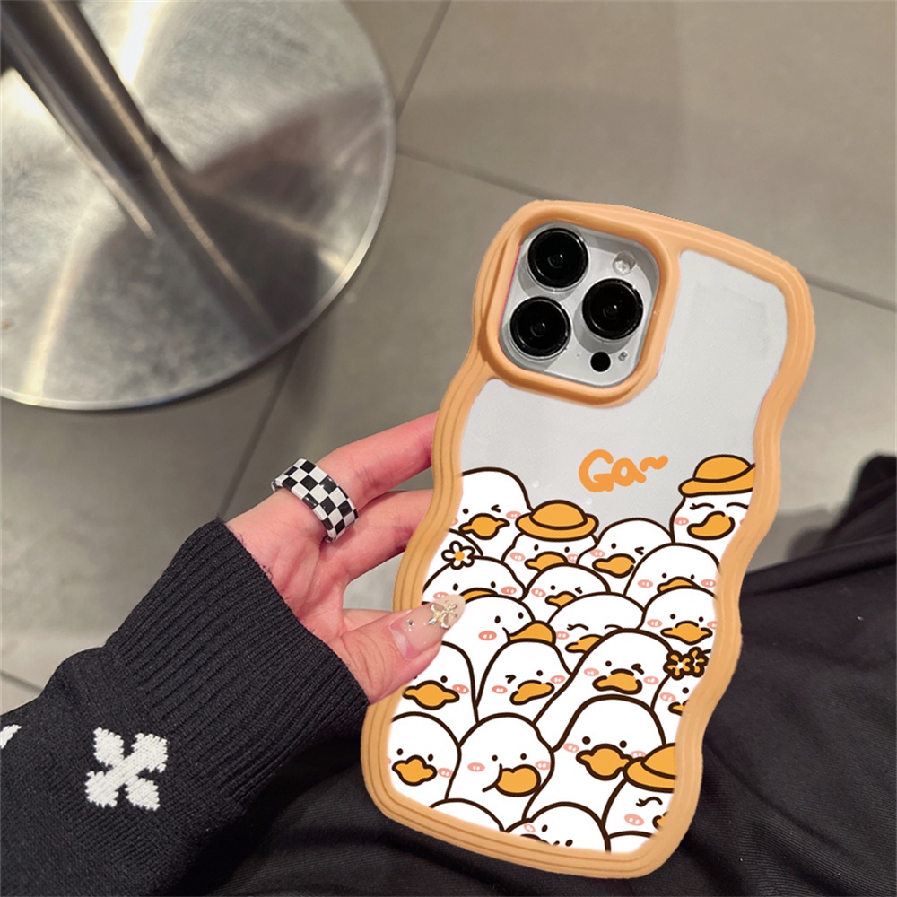 Realme 10 C33 C30 C31 C35 C21Y C25Y Realme C11 C25 C17 C15 C12 C3 C2 Realme 7i 5 5i 6i 7 Pro Lucu Kartun Bebek Gelombang Tepi TPU Phone Case Cover