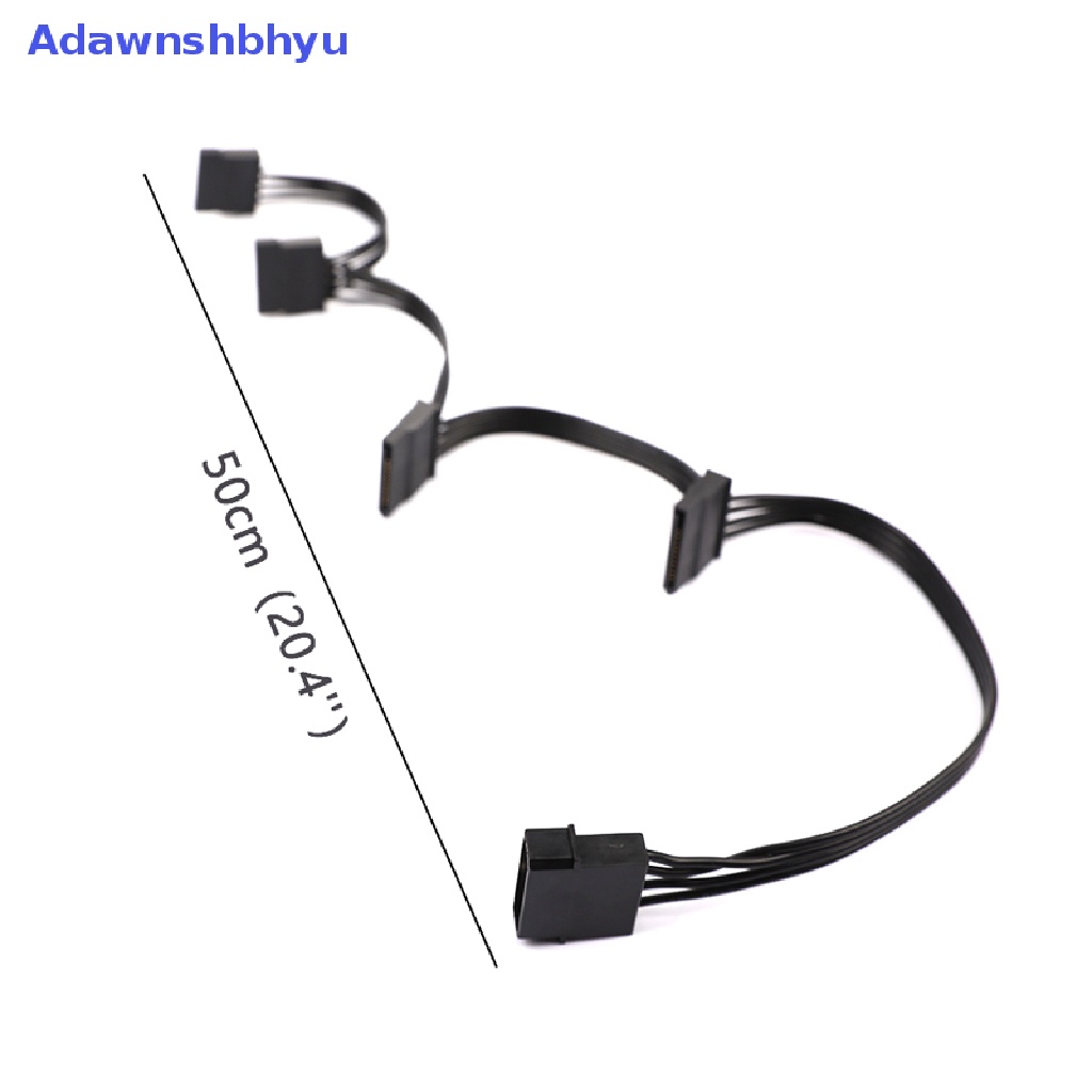 Adhyu DIY Molex 4pin IDE 1sampai5 SATA 15Pin Hardisk Power Supply Splitter Kabel Cord ID