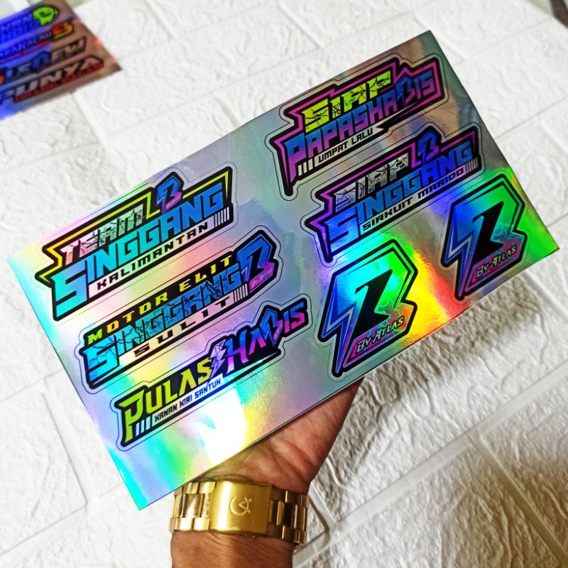 STIKER 1 SET 7 PCS HOLOGRAM VOL1