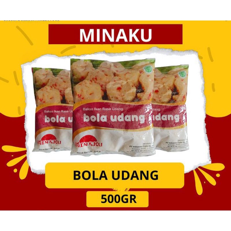 

MINAKU BOLA UDANG 500gr BAKSO IKAN RASA UDANG