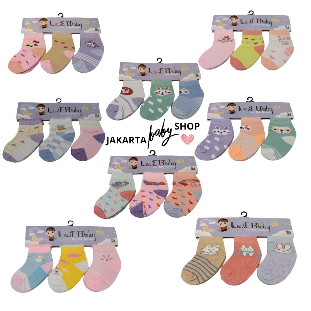 KAOS KAKI BAYI / KAOS KAKI HANGAT / PELINDUNG KAKI BAYI 0-12  REGULER / LIPAT / 3D LUSIANA E / KAOS KAKI LUCU / Kaos Kaki Bayi  Reguler Isi 3 Pasang 0-12 Bulan Lusiana E / Kaos Kaki Bayi / Kaos Kaki Anak / Kaos Kaki Murah / Kaos Kaki Anti Alergi