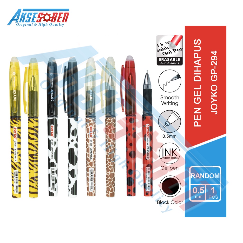 

Pulpen ShoVanna Joyko Bisa Di Hapus [GP-294/1 PCS] / Erasable Gel Pen 1 Buah / Bolpoin / Bolpoint / Balpen / Pena Jel 1 Biji Murah Tinta Hitam 0.7 mm