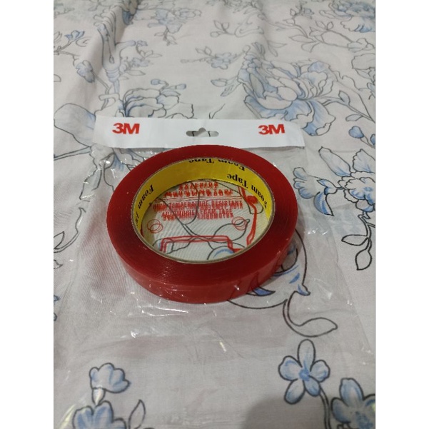 

dobel tape 3m merah gel transparan size besar