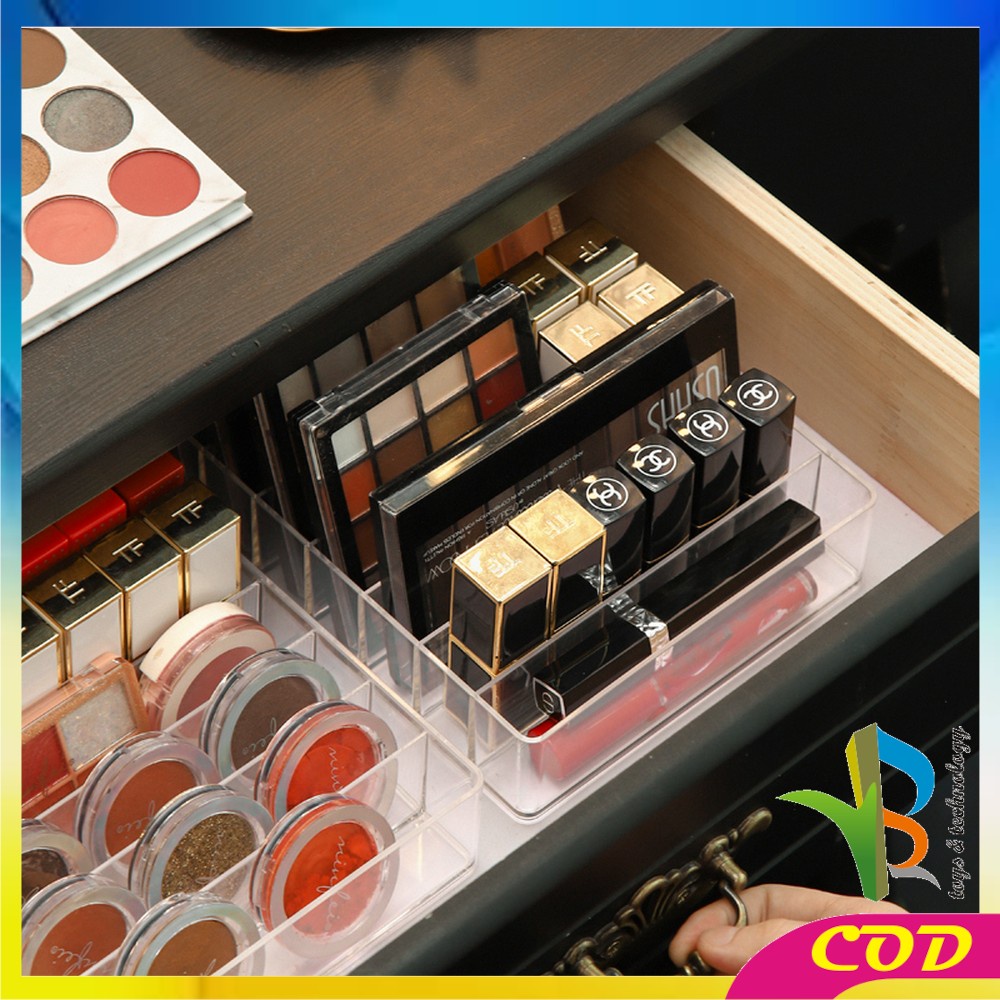 RB-K41 K44 Rak Akrilik Kosmetik 7 Grid Cosmetic Organizer / Tempat Penyimpanan Make Up Kosmetik