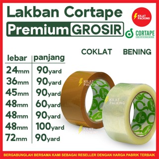 LAKBAN / PLAKBAN / ISOLASI CORTAPE GROSIR TERMURAH HARGA EKONOMIS SATUAN