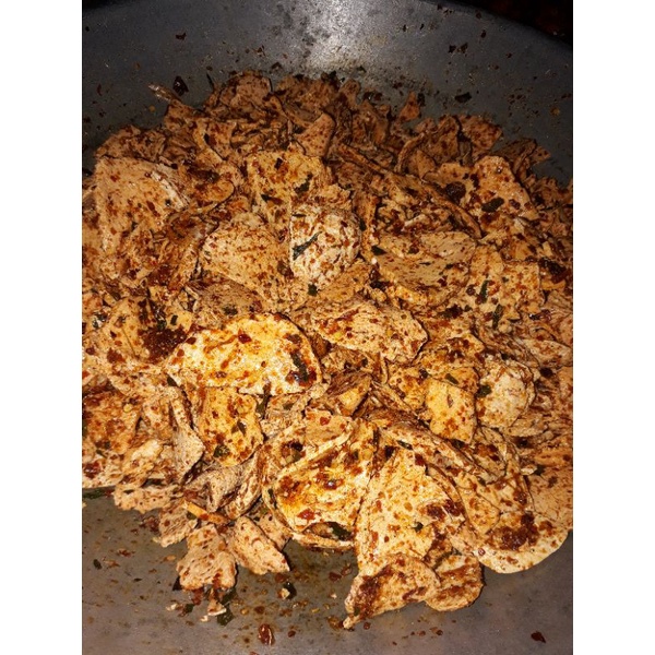 

CEMILAN PEDAS 100 GRAM BASRENG, USUS, KULIT DLL, PEDAS DAUN JERUK, BUMBU MELIMPAH, GURIH GRATIS ONGKIR