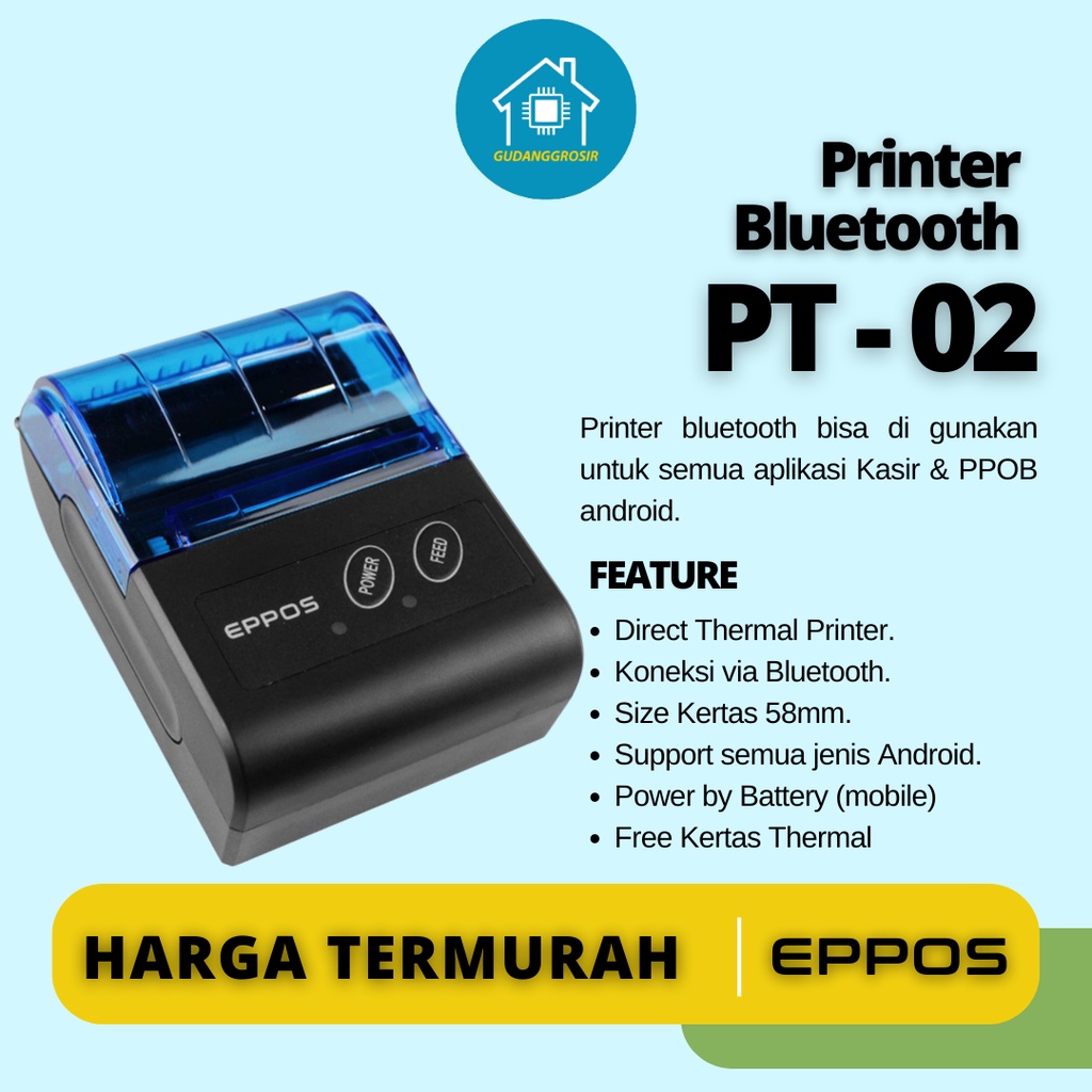 Printer Bluetooth murah EPPOS RPP02 PT02