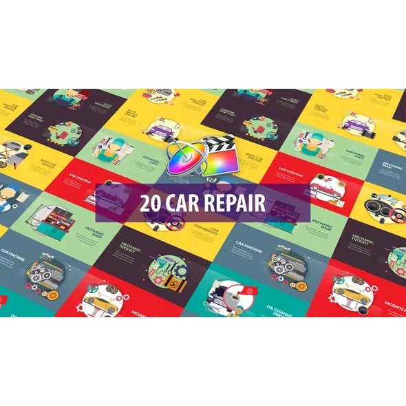 Car Repair Animation - Motion &amp; FCPX