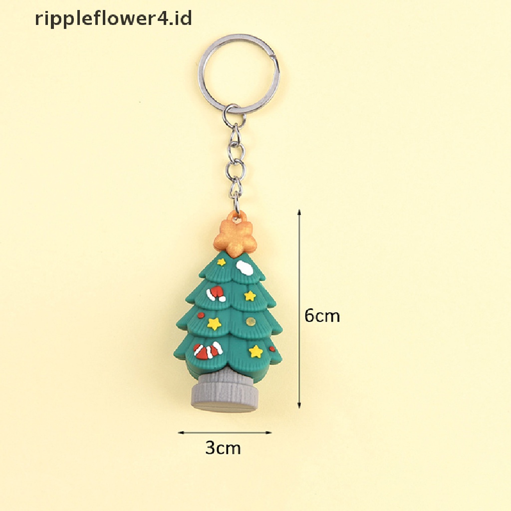 {rippleflower4.id} Christmas Series Santa Claus Pohon Natal Gantungan Kunci Untuk Ransel Liontin Boneka Rusa Lucu Gantungan Kunci Untuk Hadiah Teman Anak~