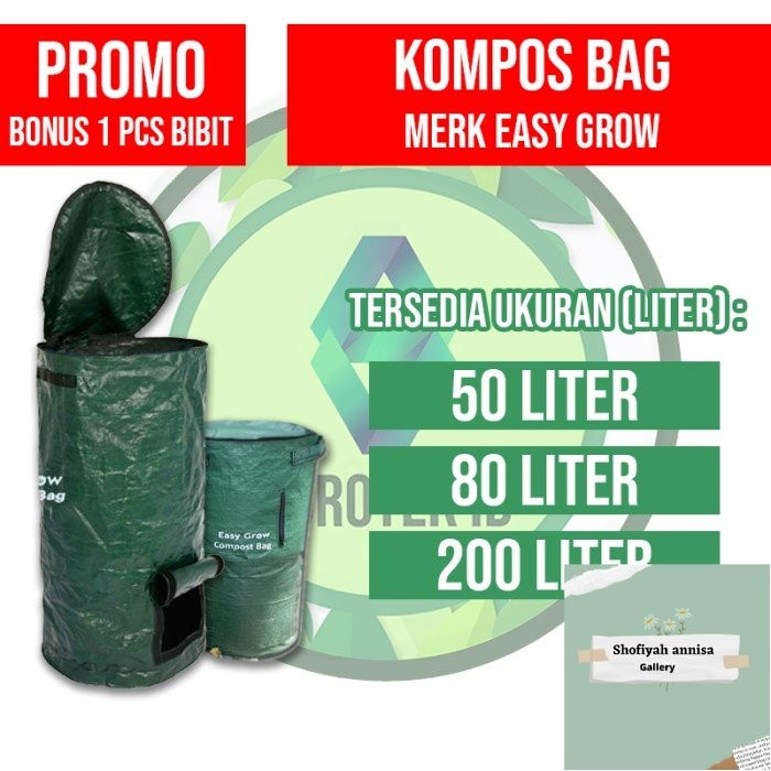 Jual Compost Bag Tas Kompos Olah Limbah Easy Grow Planter Bag - 50 ...