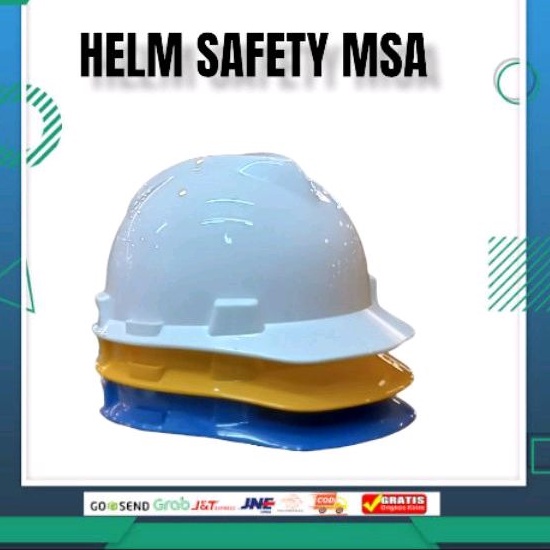 HELM SAFETY PROYEK MERK MSA FASTRACK PLUS TALI DAGU / HELM SAFETY PROYEK LAPANGAN / HELM SAFETY