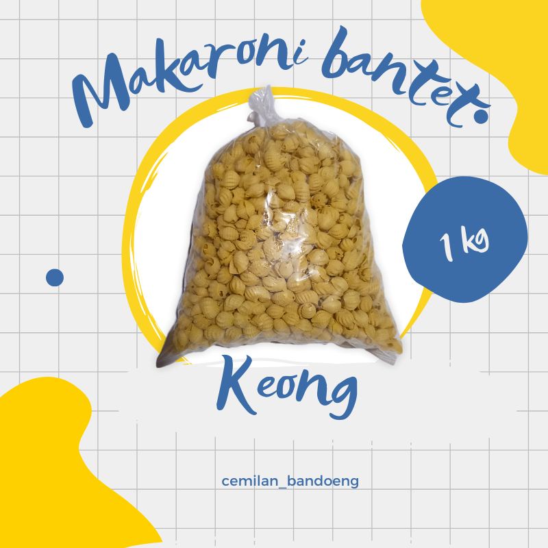 Makaroni Bantet mentah keong / kerang 1 kg