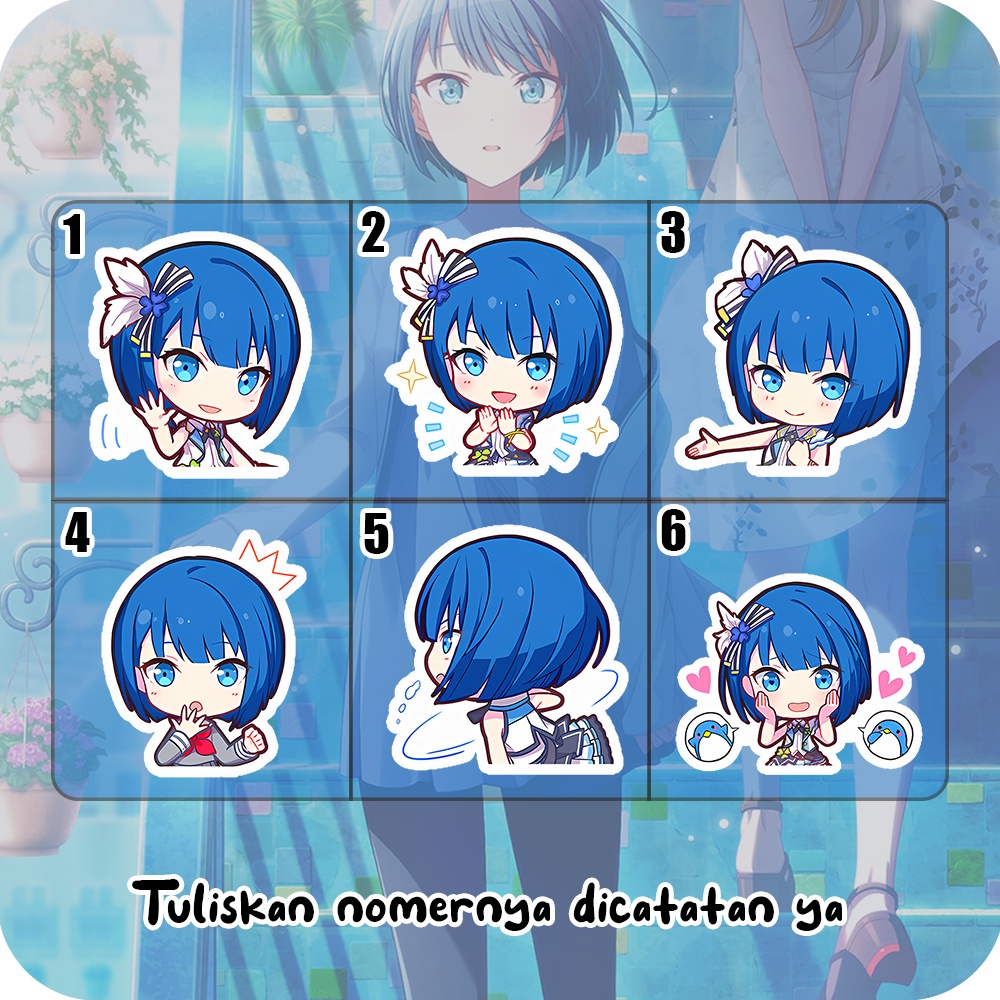 Stiker Glossy Haruka Kiritani Project Sekai, Sticker Anime Game