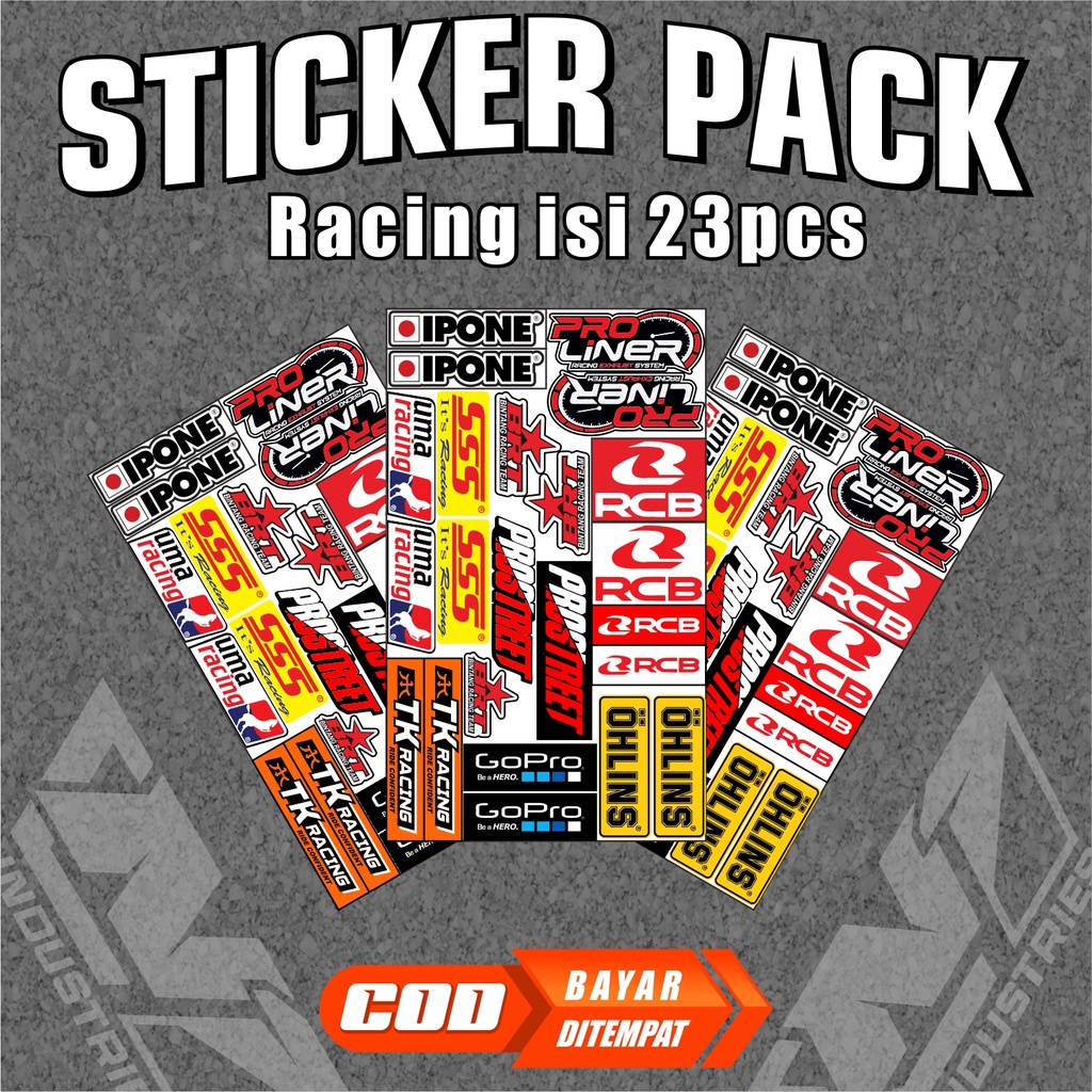 STIKER PACK RACING RCB PROSTREET IPONE UMA BRT PROLINE STIKER SPONSOR RACING STIKER MURAH BERKUALITA