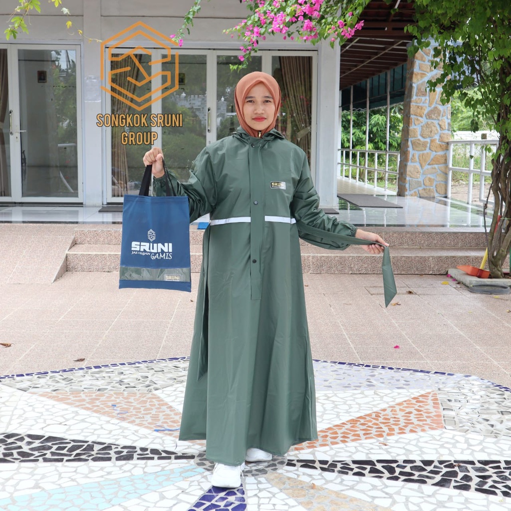 JAS HUJAN GAMIS SRUNI WANITA MUSLIMAH SYARI PONCO KELELAWAR CELANA LENTUR KUAT ELASTIS BAHAN PVS 025  ORIGINAL MANTOL MANTEL BUKAN BATOK AXIO GNA MASELA HRD KHN EXTRIME ORIGINAL PREMIUM POLO RUBEL AZZLLU