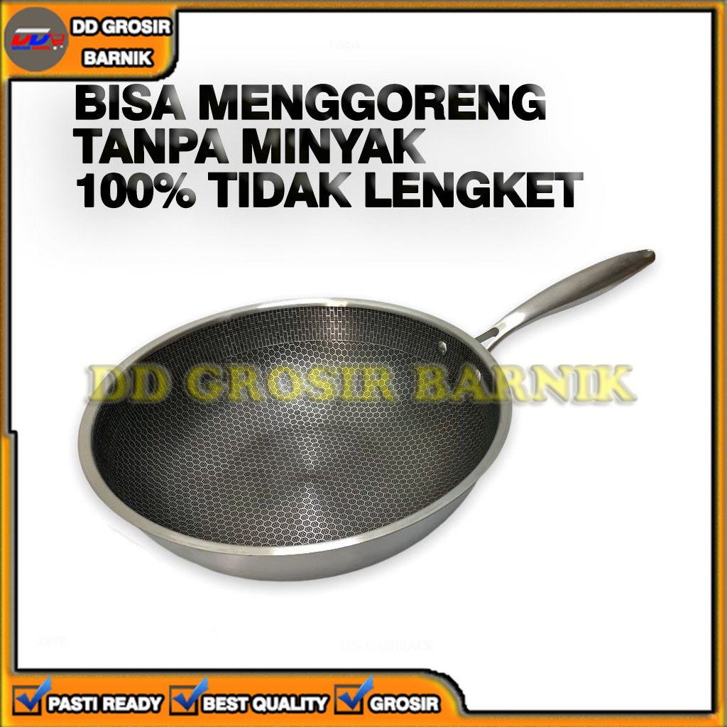 [DGB] FRYPAN WOK PAN PANCI PENGGORENGAN ANTI LENGKET MOTIF HONEYCOMB LABA-LABA