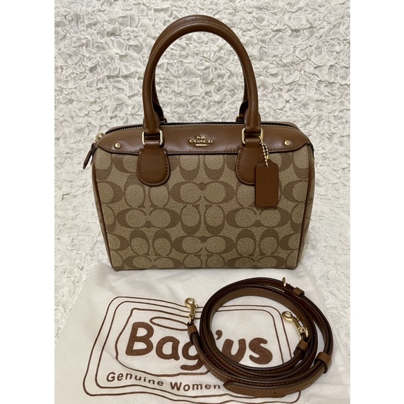 [Preloved] Coach F58312 Original Authentic Signature Mini Bennett Satchel (Khaki) by Coach