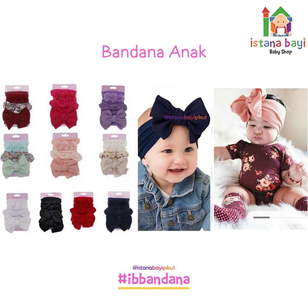 Carterlove Baby Headband set isi 3 - Bandana bayi 4487-2/ 2206-3