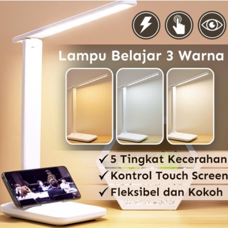 Lampu Meja Belajar LED Touch Pad Portable VDR V-3017DL