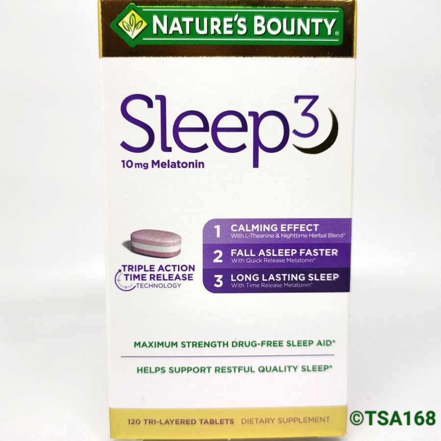 Nature Bounty Melatonin Sleep3 10 mg 15 30 60 120 Tab Nature's Bounty Sleep 3 Sleep Aid