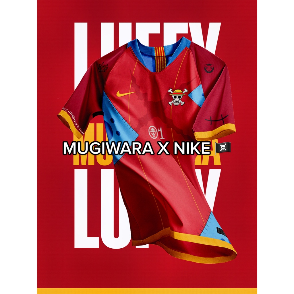 JERSEY ANIME JERSEY MUGIWARA X NIKE JERSEY BOLA JERSEY ANIME WANOKUNI LUFFY JERSEY ONE PIECE art 4