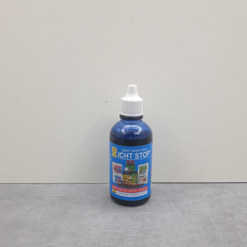 ITCH STOP OBAT BIRU IKAN ANTI WHITE SPOT JAMUR SIRIP PUTIH KUNCUP 75 ML